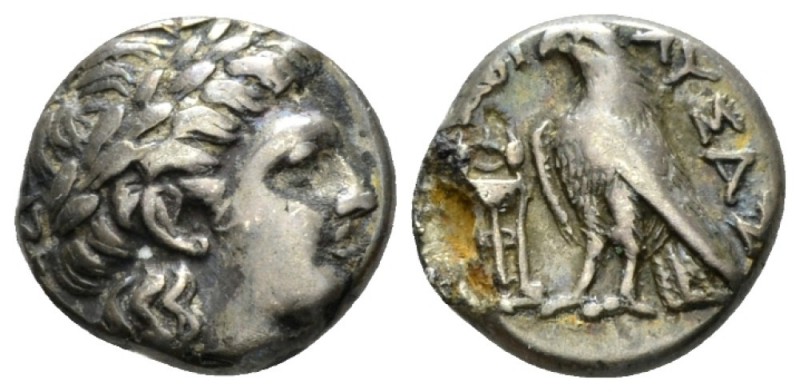 Troas, Abydus Hemidrachm IV cent., AR 13mm., 2.56g. Laureate head of Apollo r. R...
