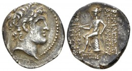 The Seleucid Kings, Alexander I Balas, 152-145 BC Antioch on the Orontes Drachm circa 150/149, AR 18mm., 3.77g. Diademed head r. Rev. Apollo Delphios ...