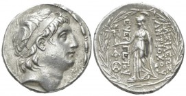 The Seleucid Kings, Antiochus VII Evergetes, 138-129 BC Antioch Tetradrachm circa 138-129, AR 30mm., 16.88g. Diademed head right. Rev. Athena Nikephor...