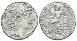 The Seleucid Kings, in the name and types of the Seleucid king Philip I Philadelphus. Antioch Tetradrachm circa 32-22, AR 27.5mm., 14.61g. Diademed he...