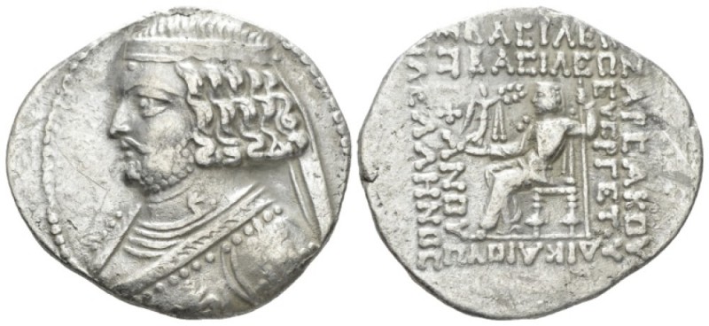 Parthia, Orodes II, 57-38 Seleukeia on the Tigris Tetradrachm circa 57-38, AR 31...