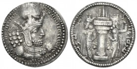 The Sasanian kings, Shapur I 240-272. Mint I ("Ctesiphon") Drachm circa 244-253, AR 22mm., 3.99g. Bust of Shapur r., wearing diadem and mural crown wi...
