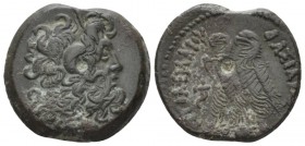The Ptolemies, Ptolemy IX to Ptolemy XII, 116-51 Alexandria (?) Bronze circa 116-51, Æ 21mm., 6.10g. Diademed head of Zeus-Ammon r. Rev. Two eagles wi...