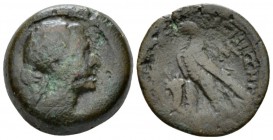 The Ptolemies, Cleopatra VII Thea Neotera, 51-30 BC. Alexandria Obol-40 Drachmai circa 51-30, Æ 20.5mm., 9.11g. Diademed and draped bust r. Rev. Eagle...