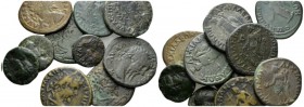 Thrace, Anchialus Septimius Severus, 193-211 Lot of 10 Bronzes circa 193-211, Æ 20mm., 86.97g. Lot of 10 Bronzes: S. Severus (8), Caracalla and Geta....