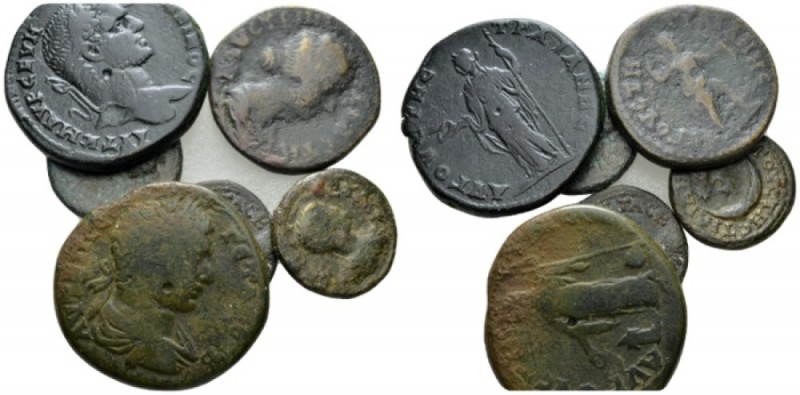 Thrace, Augusta Traiana Caracalla, 198-217 Lot of 6 bronzes 198-217, Æ 20mm., 61...