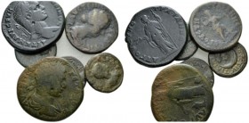 Thrace, Augusta Traiana Caracalla, 198-217 Lot of 6 bronzes 198-217, Æ 20mm., 61.40g. Lot of 6 bronzes: Caracalla, Geta, Crispina.
 
 Good Fine-Abou...
