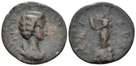 Corinthia, Corinth Julia Domna, wife of Septimius Severus Bronze circa 193-211, Æ 24mm., 6.70g. Draped bust r. Rev. Rs: Aphrodite standing l. on rocks...