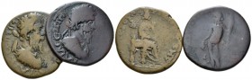 Pontus, Trapezus Septimius Severus, 193-211 Lot of two bronzes circa 193-211, Æ 24mm., 34.38g. Lot of two bronzes.

About Very Fine.

 

In addi...