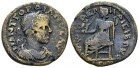 Bithynia, Nicomedia Gordian III, 238-244 Bronze circa 238-244, Æ 26.5mm., 9.01g. Laureate, draped and cuirassed bust r. Rev. Athena seated l., holding...