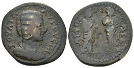 Phrygia, Amorium Julia Domna, wife of Septimius Severus Bronze circa 193-211, Æ 25.5mm., 8.68g. Draped bust r. Rev. Hygieia standing r., feed serpent ...
