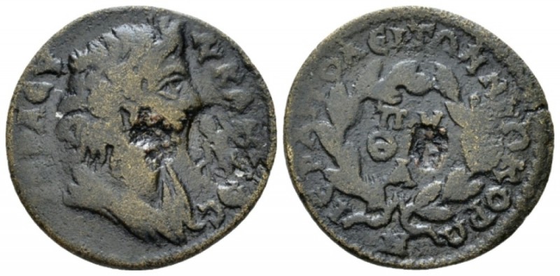 Phrygia, Hirapolis Pseudo-autonomous. Bronze III cent., Æ 24.5mm., 6.29g. Draped...