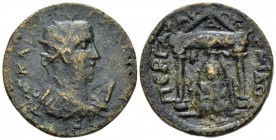 Pamphilia, Perge Gallienus, 253-268 Bronze circa 253-268, Æ 29.5mm., 13.04g. Radiate, draped and cuirassed bust r.; in front, I. Rev. Cult idol of Art...