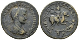 Pisidia, Antioch Gordian III, 238-244 Bronze circa 238-244, Æ 34mm., 26.83g. Laureate, draped, and cuirassed bust r. Rev. The Emperor on horseback cha...