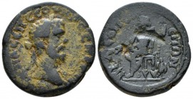 Pisidia, Palaiopolis Septimius Severus, 193-211 Bronze circa 193-211, Æ 26mm., 13.16g. Laureate head r. Rev. Zeus seated on throne l., holding patera ...