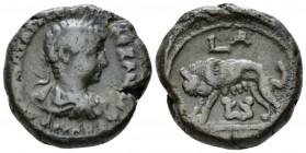 Egypt, Alexandria Severus Alexander, 222-235 Tetradrachm 222 (year 1), billon 24.5mm., 13.06g. Laureate, draped and cuirassed bust r. Rev. She-wolf, s...