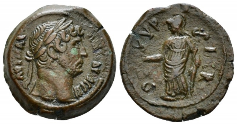 Egypt, Oxyrhynchite. Dattari. Hadrian, 117-138 Obol circa 126-127 (year 11), Æ 1...