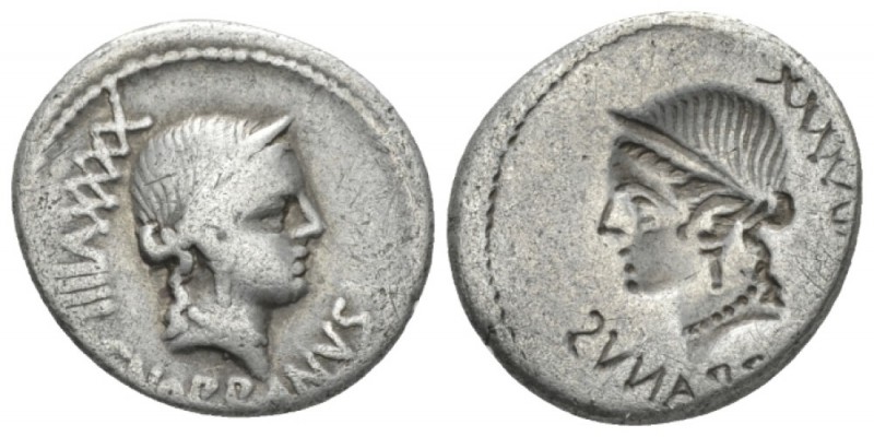 C. Norbanus. Denarius 83, AR 18mm., 3.69g. Head of Venus r.; below, C NORBANVS; ...