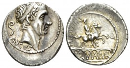 L. Marcius Philippus. Denarius 56, AR 18mm., 4.09g. Diademed head of Ancus Marcius r.; behind, lituus and below, ANCVS. Rev. PHILIPPVS Equestrian stat...