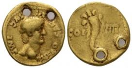 Nero, 54-68 Aureus hybrid India after 76-77, AV 19mm., 7.02g. Bare head r. Rev. Cornucopia. For obverse, cf. RIC 25 and for reverse cf. RIC Vespasian ...