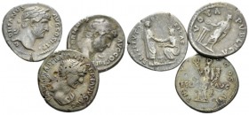 Hadrian, 117-138 Lot of 3 Denarii circa 117-138, AR 18mm., 9.56g. Hadrian, 117 – 138. Lot of 3 denarii: RIC 121, RIC 290 and RIC 322.

Toned, Very F...