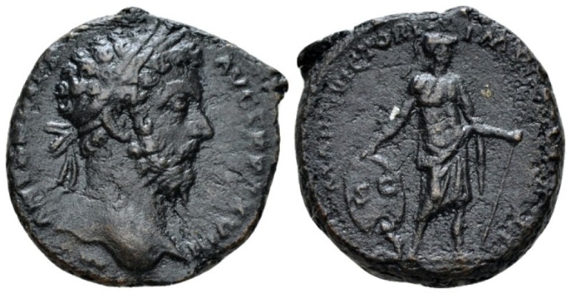 Marcus Aurelius, 161-180 As circa 161-180, Æ 24.5mm., 10.90g. Laureate and drape...