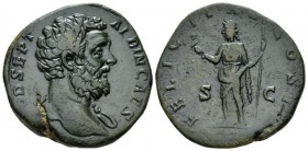 Clodius Albinus Caesar, 193-195 Sestertius circa 194, Æ 30mm., 20.89g. D CLOD SEPT - ALBIN CAES Bare bust of Albinus r., paludamentum on left shoulder...