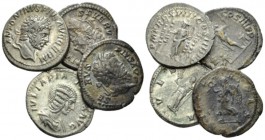 Septimius Severus, 193-211 Lot of 4 Denarii. circa 193-211, AR 18mm., 12.67g. Lot of 4 denarii, including: Septimius Severus, 193-211. RIC 295 and RIC...