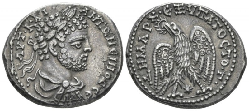 Caracalla, 198-217 Tetradrachm Laodicea ad Mare circa 212-213, AR 28.5mm., 12.98...