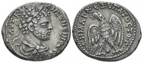 Caracalla, 198-217 Tetradrachm Laodicea ad Mare circa 212-213, AR 28.5mm., 12.98g. Laureate, draped and cuirassed bust r., with aegis and paludamentum...