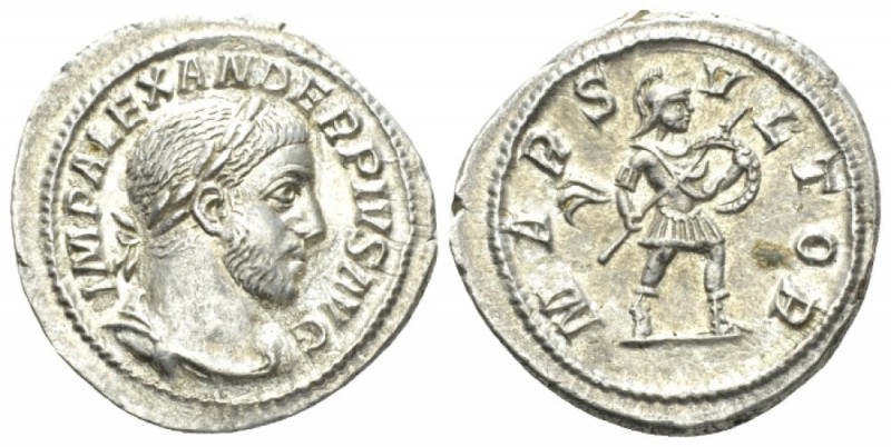 Severus Alexander, 222-235 Denarius circa 231-235, AR 21mm., 3.13g. Laureate and...