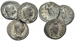 Severus Alexander, 222-235 Lot of 3 Denarii circa 222-235, AR 19mm., 9.86g. Lot of three denarii; RIC 182, RIC 70 and RIC 232.

Toned, Good Very Fin...