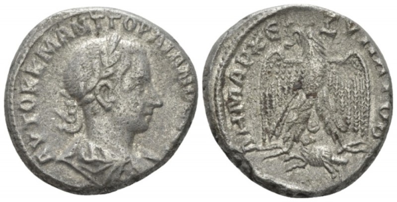 Gordian III, 238-244 Tetradrachm circa 242, AR 25mm., 13.87g. Laureate, draped a...