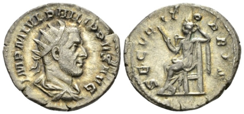 Philip I, 244-249 Antoninianus circa 244-247, AR 23mm., 3.86g. Radiate, draped a...