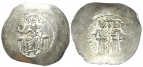Alexius III Angelus self-styled Comnenus, April 1195 – November 1203 Aspron trachy Constantinople 1195-1197, billon 31.5mm., 4.31g. KE RO – HΘE Christ...
