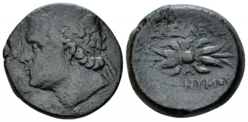 Sicily, Syracuse Bronze circa 215-214, Æ 23.5mm., 9.06g. Diademed head l. Rev. W...
