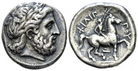 Kingdom of Macedon, Philip II, 359 – 336 Amphipolis Tetradrachm circa 342-328, AR 25mm., 14.23g. Kings of Macedonia, Philip II 359-336 and posthumous ...