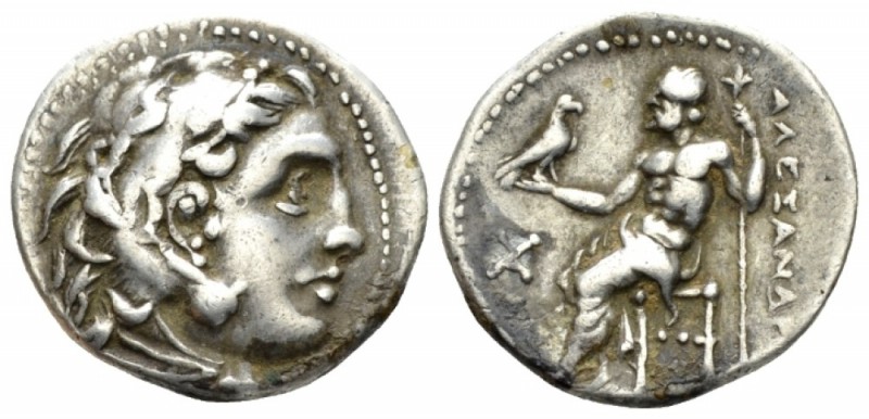 Kingdom of Macedon, Uncertain mint Drachm circa 323-280, AR 18mm., 4.21g. Head o...