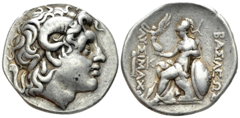 Kingdom of Thrace, Lysimachus, 323-281 Lampsacus Tetradrachm circa 297-281, AR 3...