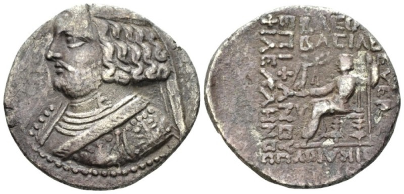 Parthia, Orodes II, 57-38. Seleukeia on the Tigris, c Tetradrachm circa 57-38, A...