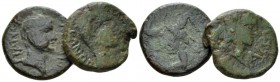 Sicily, Panormus Octavian and Tiberius. Lot of 2 coins circa 7-37, Æ 20mm., 21.39g. Lot of two bronzes. RPC 641 and 642.

Good Fine-About Very Fine....
