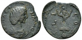 Corinthia, Corinth Julia Domna, wife of Septimius Severus Bronze circa 193-211, Æ 25.5mm., 6.25g. Draped bust r. Rev. Nike standing on globe standing ...