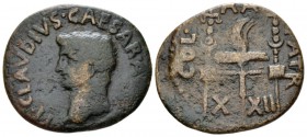 Achaia, Patrae Claudius, 41-54 As circa 41-54, Æ 28mm., 7.96g. Bare head l. Rev. Aquila right between two signa. RPC 1256. BCD Peloponnesos 546.2.

...