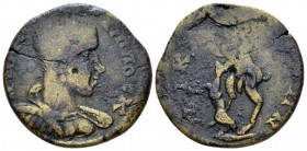 Bithynia, Nicaea Philip II Caesar, 244-246 Bronze circa 244-246, Æ 27.5mm., 8.40g. draped and cuirassed bust r. Rev. Pan standing l., wearing conic ha...