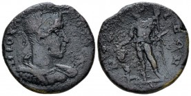 Bithynia, Nicaea Philip II Caesar, 244-249 Bronze circa 244-249, Æ 26.5mm., 10.17g. Laureate, draped and cuirassed bust r. Rev. Dionysus standing l., ...