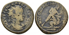 Bithynia, Nicomedia Severus Alexander, 222-235 Bronze circa 222-235, Æ 23.5mm., 7.46g. Radiate, draped and cuirassed bust r. Rev. Heracles(?) standing...