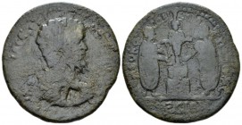 Ionia, Ephesus Septimius Severus, 193-211 Bronze circa 193-211, Æ 36.5mm., 18.38g. Laureate, draped and cuirassed bust r. Rev. Septimius Severus l. an...