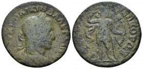 Ionia, Ephesus Valerian I, 253-260 Bronze circa, Æ 26.5mm., 6.87g. Laureate, draped and cuirassed bust r. Rev. Artemis advancing right, drawing arrow ...