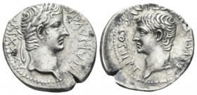 Tiberius, 14-37 Drachm Caesarea (Cappadocia) circa 33-34, AR 19.5mm., 3.27g. Tiberius, 14-37. 33-34, AR 18mm, g. Laureate head of Tiberius r. Rev. Bar...