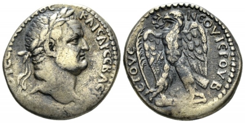 Vespasian, 69-79 Tetradrachm Antioch circa 69-70, AR 26.5mm., 14.92g. Laureate h...